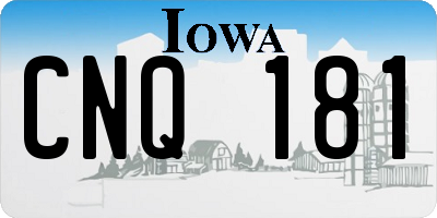 IA license plate CNQ181