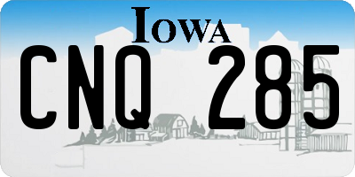 IA license plate CNQ285