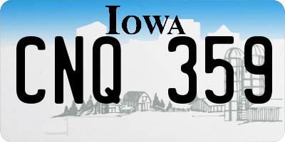 IA license plate CNQ359
