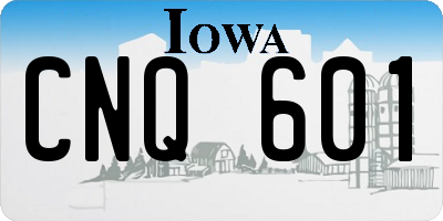 IA license plate CNQ601