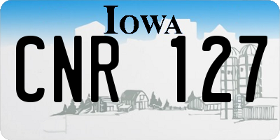 IA license plate CNR127
