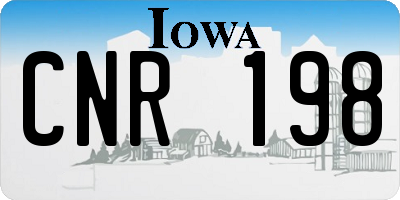 IA license plate CNR198
