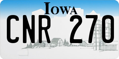 IA license plate CNR270
