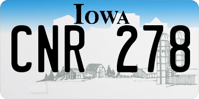 IA license plate CNR278