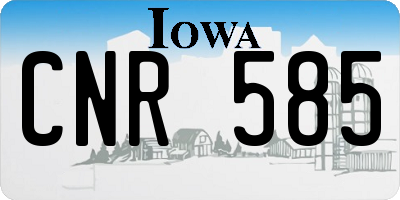 IA license plate CNR585