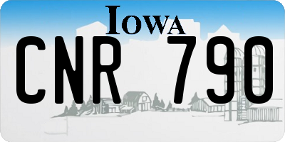 IA license plate CNR790