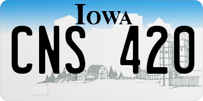 IA license plate CNS420