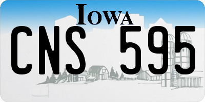 IA license plate CNS595