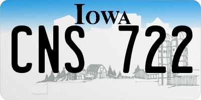 IA license plate CNS722