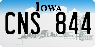 IA license plate CNS844