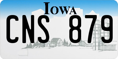 IA license plate CNS879