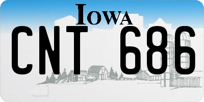IA license plate CNT686