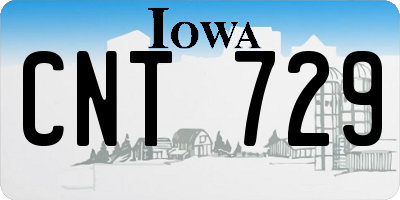 IA license plate CNT729