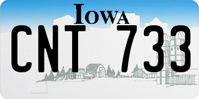 IA license plate CNT733