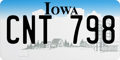 IA license plate CNT798