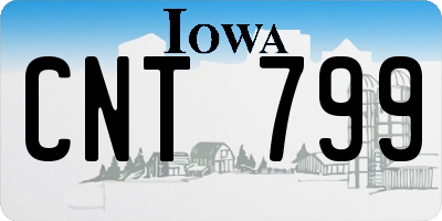 IA license plate CNT799