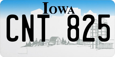 IA license plate CNT825