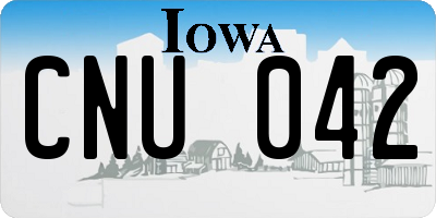 IA license plate CNU042