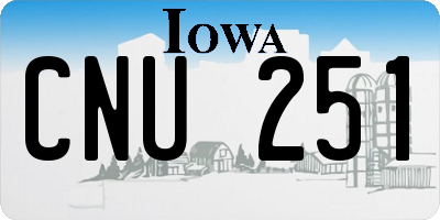 IA license plate CNU251