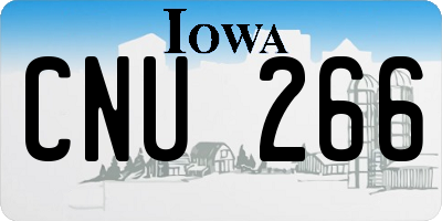 IA license plate CNU266