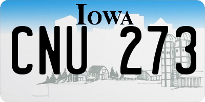 IA license plate CNU273