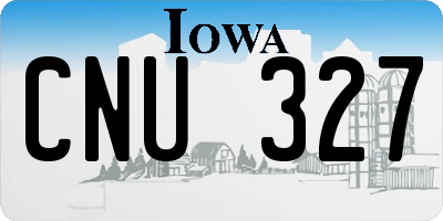 IA license plate CNU327