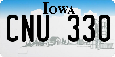 IA license plate CNU330