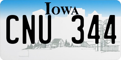 IA license plate CNU344