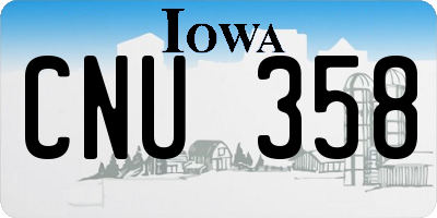 IA license plate CNU358