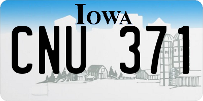 IA license plate CNU371