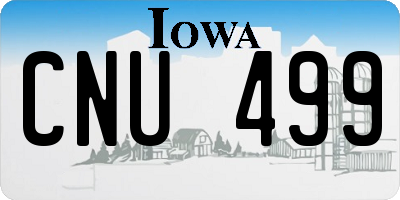 IA license plate CNU499