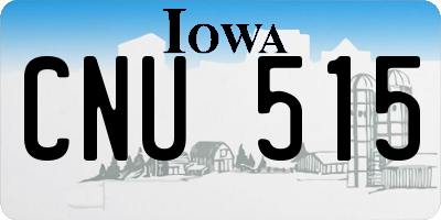 IA license plate CNU515
