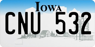 IA license plate CNU532