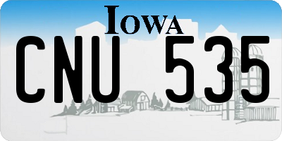 IA license plate CNU535