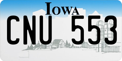 IA license plate CNU553