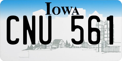 IA license plate CNU561