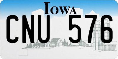 IA license plate CNU576