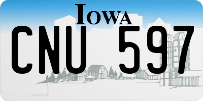 IA license plate CNU597