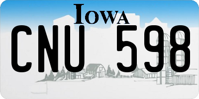 IA license plate CNU598
