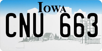 IA license plate CNU663