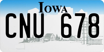 IA license plate CNU678