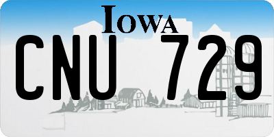 IA license plate CNU729