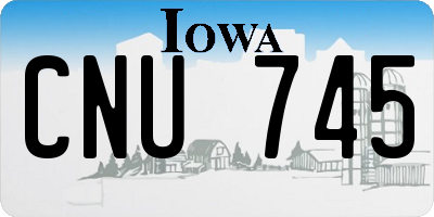 IA license plate CNU745