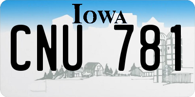 IA license plate CNU781