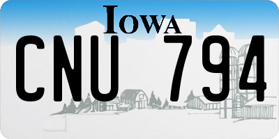 IA license plate CNU794