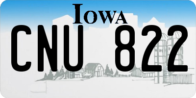 IA license plate CNU822