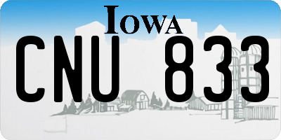 IA license plate CNU833