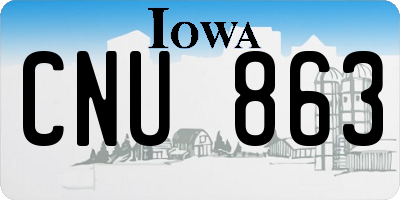 IA license plate CNU863