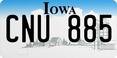 IA license plate CNU885