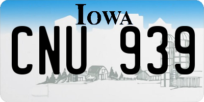IA license plate CNU939
